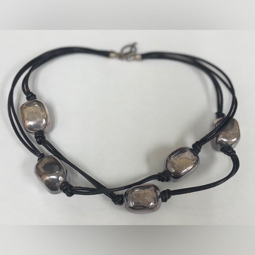 Simon Sebbag Beaded 925 Silver Necklace